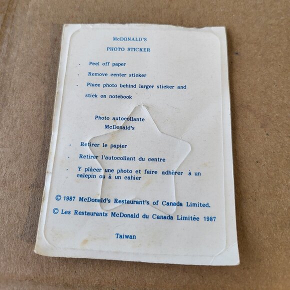 Vintage 1987 McDonalds Puffy Sticker Hamburgler Mayor McCheese UNUSED SEE PICS - Picture 2 of 4